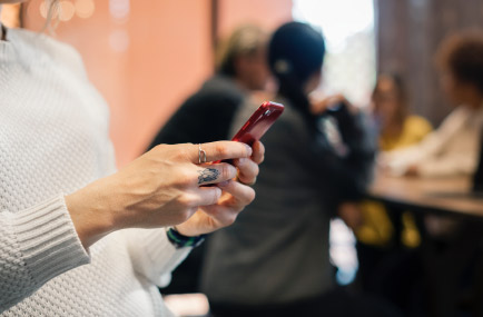 person using a smartphone