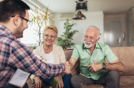 two people shaking hands